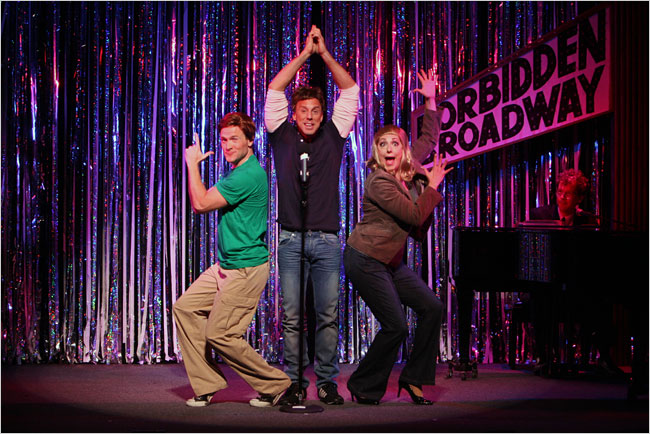 jared bradshaw forbidden broadway michael west gina kriezeimar